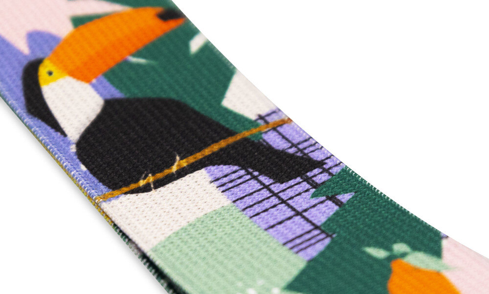 Guma do ćwiczeń SPOKEY Home Jungle Light jakość funkcjonalność tajemnicze roślinne motywy w 100% z bawełny szerokość 5 cm długość do 32 cm