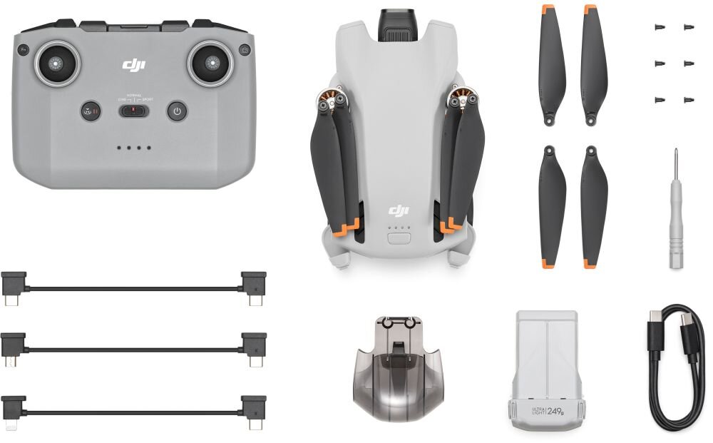 Dron DJI Mini 3 bateria lot sterowanie akrobacje czas lotu zasięg funkcje lądowanie kamera rozdzielczość filmy zdjęcia nagrywanie jakość ładowanie aplikacja przesył pilot śmigła stabilizacja fotografia waga wymiary konstrukcja obudowa korpus ramiona silnik
