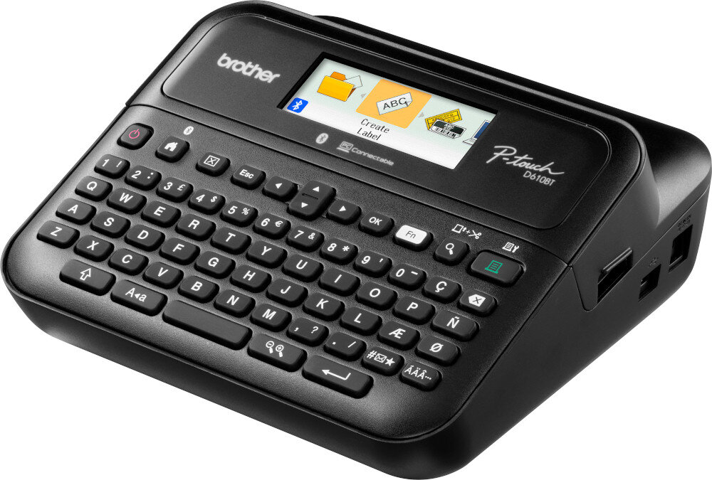 Drukarka BROTHER P-touch PT-D610BTVP zasilanie mobilność wymiary wielkość złącza