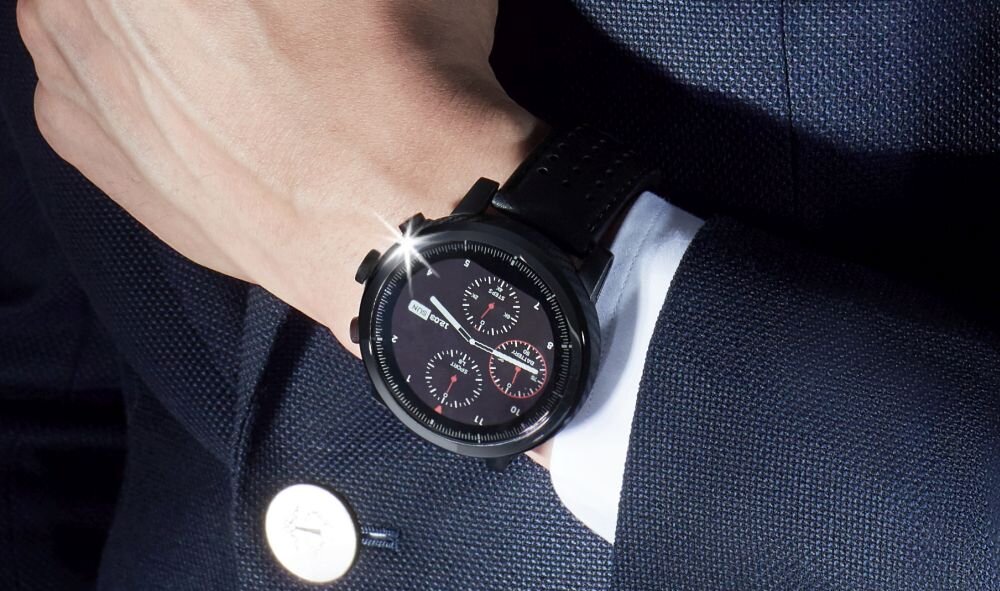 Smartwatch AMAZFIT Stratos  ekran bateria czujniki zdrowie sport pasek ładowanie pojemność rozdzielczość łączność sterowanie krew puls rozmowy smartfon aplikacja