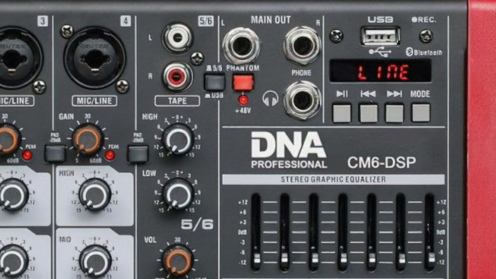 Mikser audio DNA CM6-DSP - korekcja dźwięku