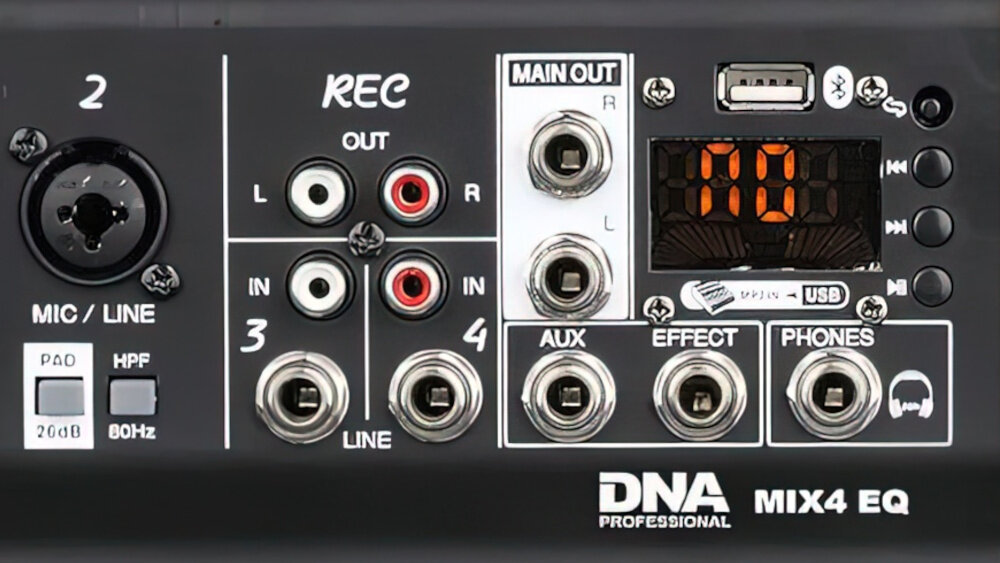 Mikser audio DNA Mix 4EQ - złącze usb