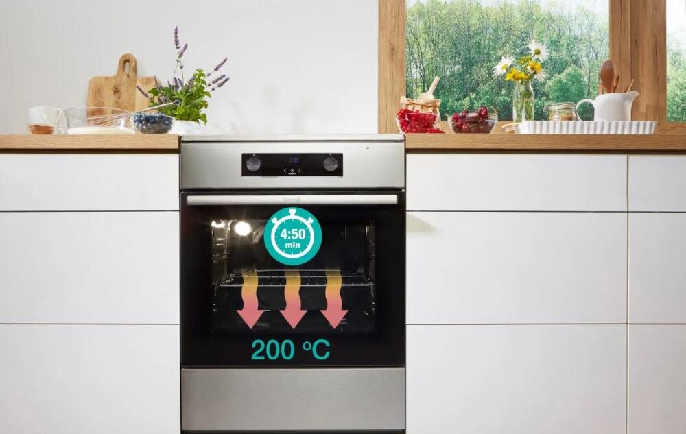 GORENJE GKS6C70WJ ExtraSteam piekarnik szybkie nagrzewanie piekarnik temperatura oszczędność sygnał świetlny dźwiękowy