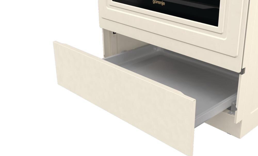 GORENJE GECS6B70CLI ExtraSteam szuflada miejsce przechowywanie blachy akcesoria kuchenne