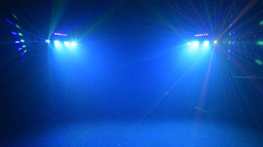 Mobilny zestaw oświetleniowy LIGHT4ME Belka Laser Strobe LED Par Derby UV - rgb