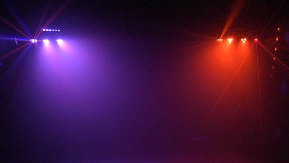 Mobilny zestaw oświetleniowy LIGHT4ME Belka Laser Strobe LED Par Derby UV - tryby pracy