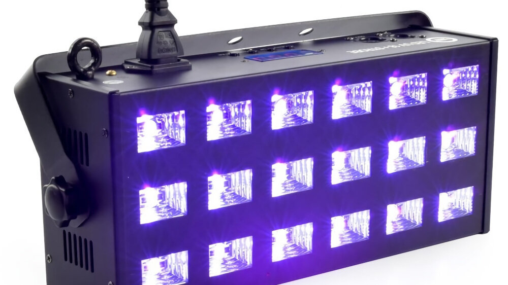 Reflektor + Stroboskop LIGHT4ME LED UV 18x3W - tryby pracy