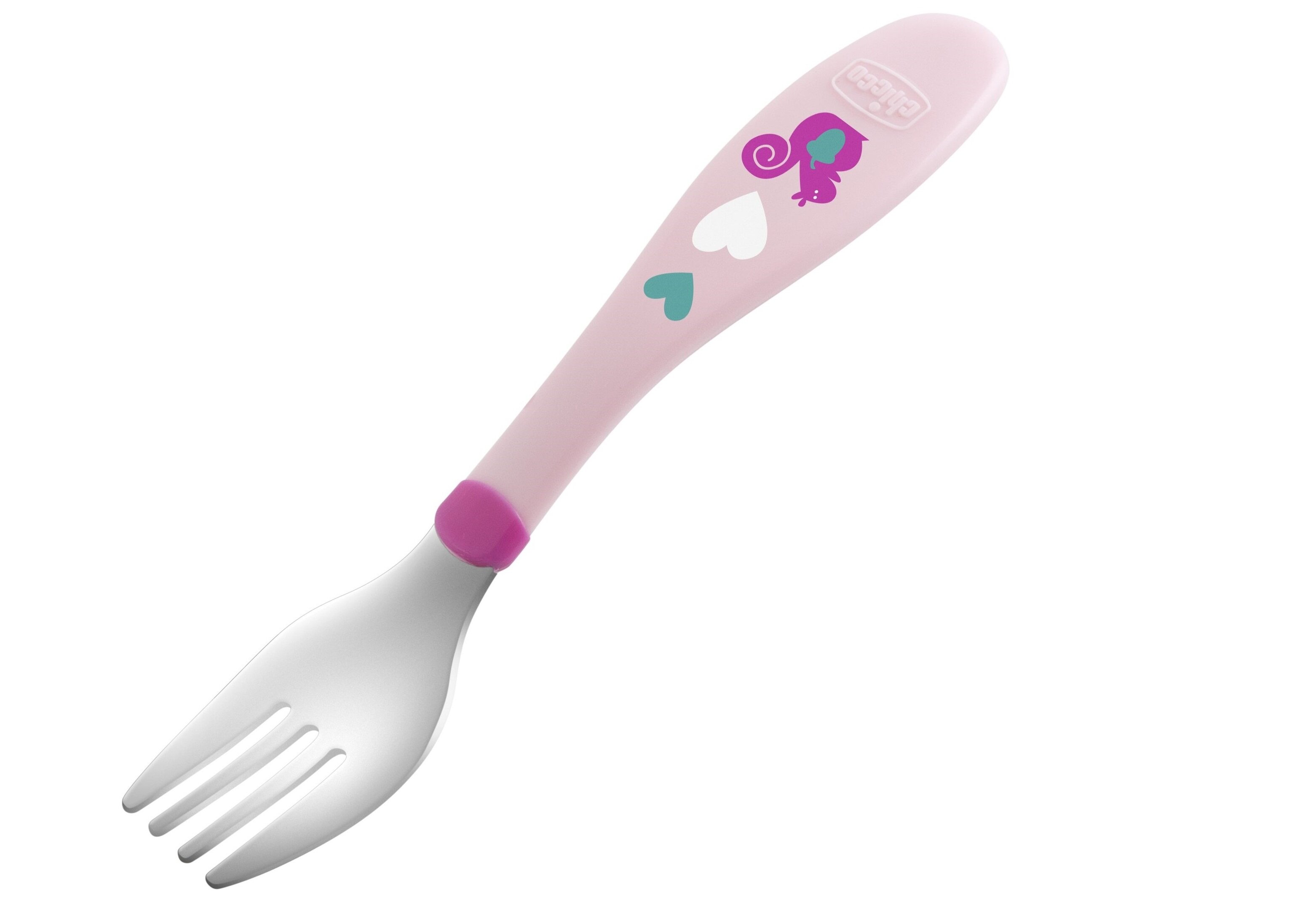 Zestaw sztućców CHICCO 00016102100000 (2 elementy) wzory kolory widelec łyżka