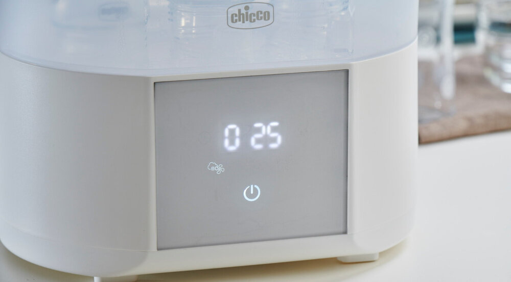 Sterylizator CHICCO 00007392100000 ekran lcd powiadomienia