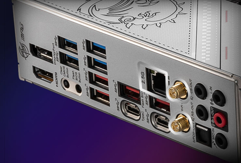 Płyta główna MSI MPG Z790 Edge WiFi połączenie Internet Wi-Fi Bluetooth