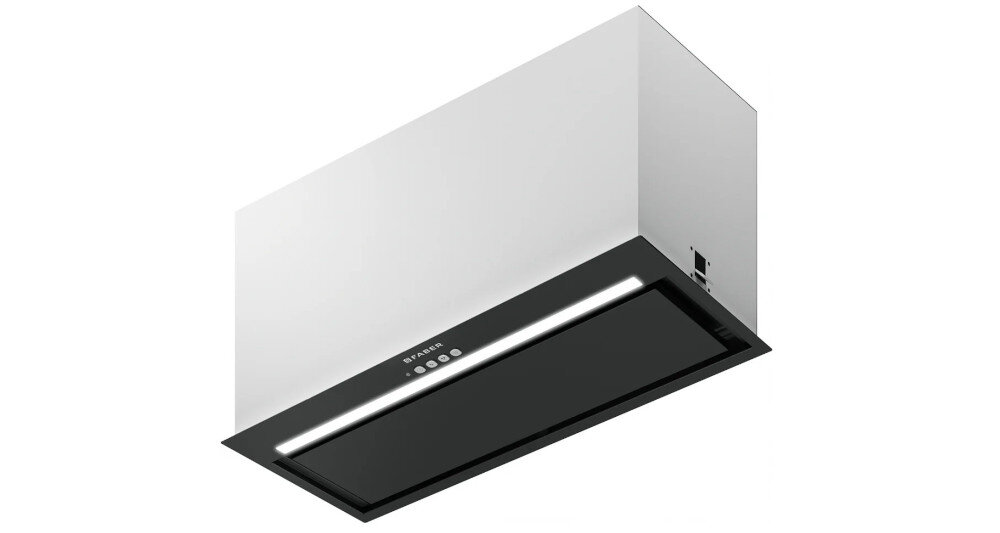 OKAP FABER INKA LUX EVO BK MATT A70 instalacja podszafkowa szerokość 89,5 cm zabudowa montaż podszafkowy