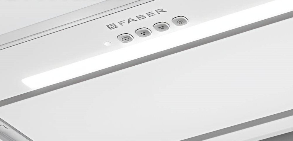 OKAP FABER INKA LUX EVO WH MATT A52 regulacja mocy poziomy prędkości przyciski cztery stopnie boost