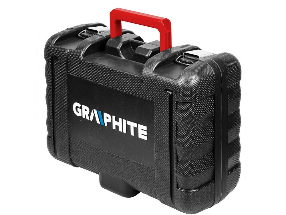Szlifierka mimośrodowa GRAPHITE 59G349 wysokiej klasy elektronarzedzie walizka transportowa z bardzo mocnego tworzywa sztucznego wytrzymale na uszkodzenia mechaniczne