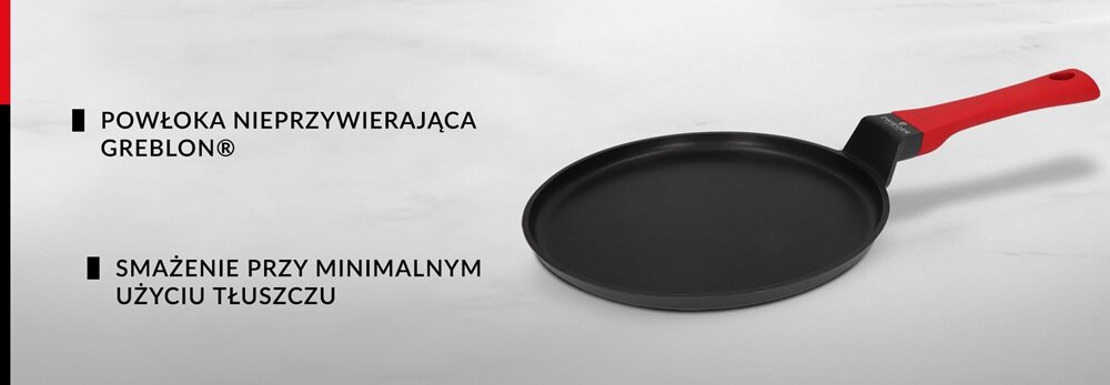 Patelnia do naleśników Zwieger Obsidian 26 cm wysoka jakość wykonania, odporna na zarysowania, niezawodność