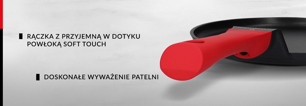 Patelnia do naleśników Zwieger Obsidian 26 cm wygodny chwyt, odpowiednie wyważenie patelni