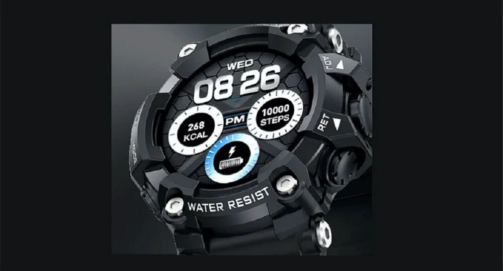 Smartwatch MANTA SWT03BP  ekran bateria czujniki zdrowie sport pasek ładowanie pojemność rozdzielczość łączność sterowanie krew puls rozmowy smartfon aplikacja 