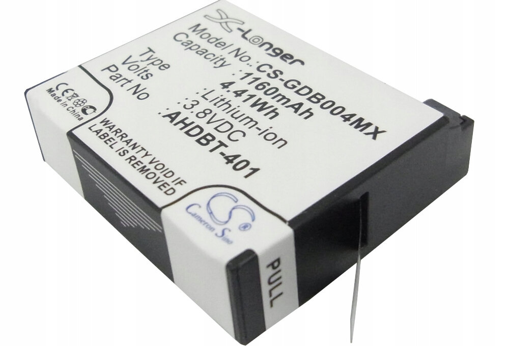 Akumulatorek AHDBT-401 1160 mAh CAMERON SINO do GoPro Hero 4 szybkość ładowanie pojemność