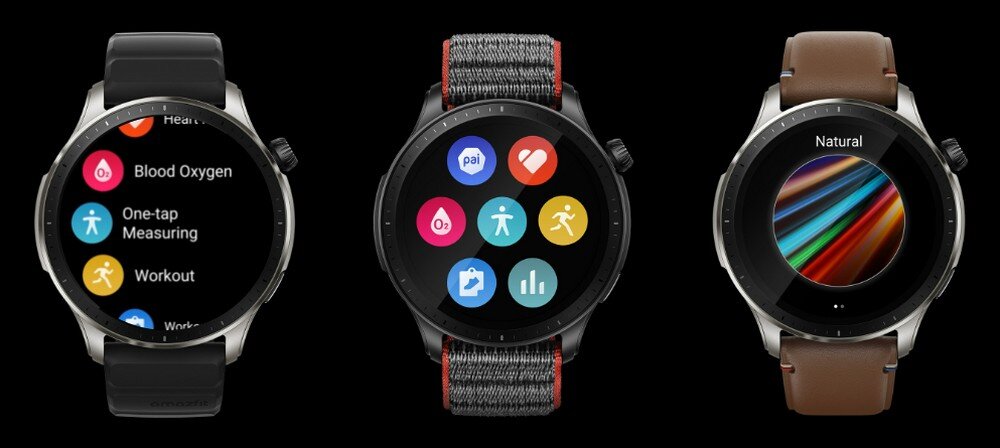 Smartwatch AMAZFIT GTR 4  ekran bateria czujniki zdrowie sport pasek ładowanie pojemność rozdzielczość łączność sterowanie krew puls rozmowy smartfon aplikacja 