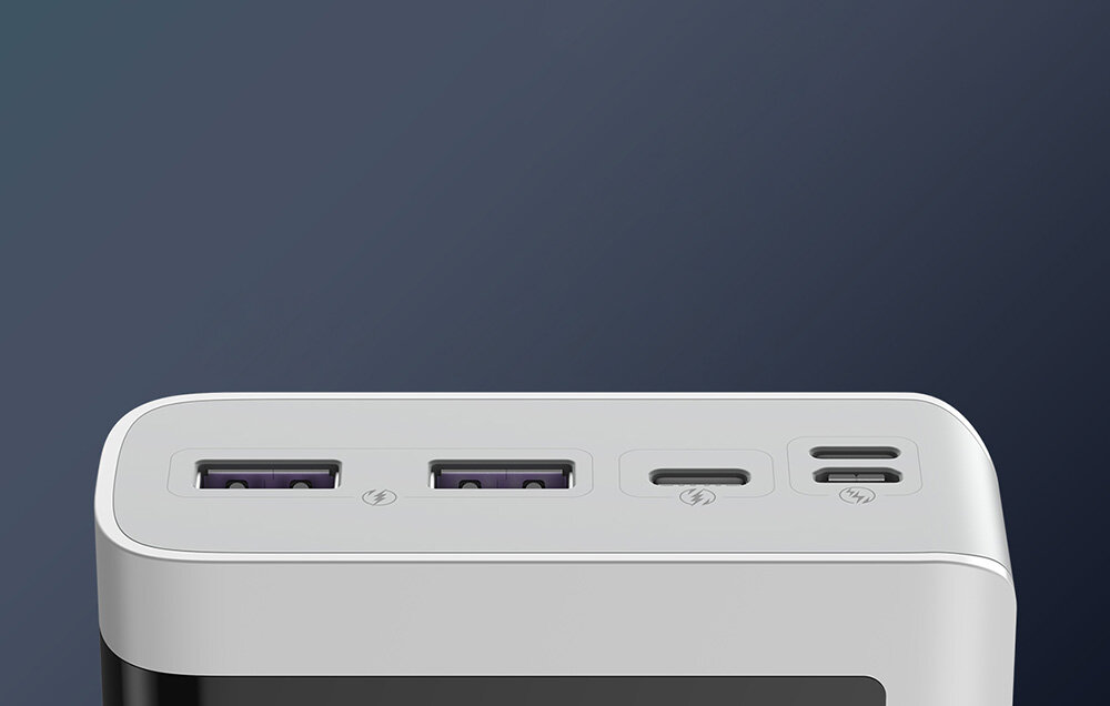 Powerbank ROMOSS Sense8PS Pro pojemność moc porty wyjścia USB-A USB typ-C ładowanie szybkość ekran diody wymiary waga odporny bezpieczny
