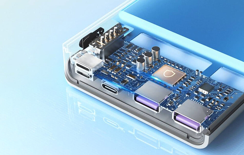 Powerbank ROMOSS Sense 8P+ pojemność moc porty wyjścia USB-A USB typ-C ładowanie szybkość ekran diody wymiary waga odporny bezpieczny