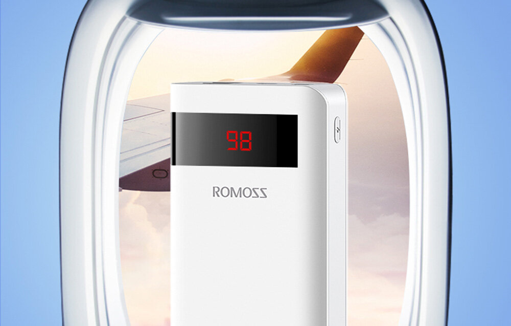Powerbank ROMOSS Sense6PS Pro 20000mAh pojemność moc porty wyjścia USB-A USB typ-C ładowanie szybkość ekran diody wymiary waga odporny bezpieczny