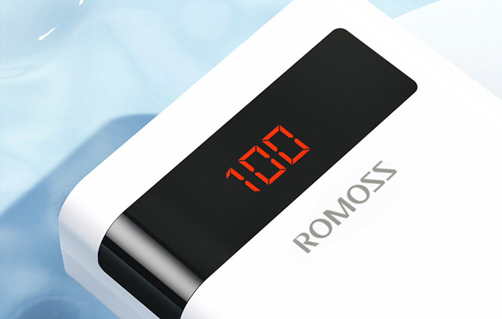 Powerbank ROMOSS Sense6PS Pro 20000mAh pojemność moc porty wyjścia USB-A USB typ-C ładowanie szybkość ekran diody wymiary waga odporny bezpieczny
