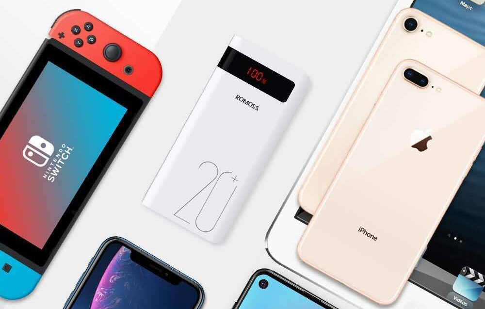 Powerbank ROMOSS Sense 6PS+ pojemność moc porty wyjścia USB-A USB typ-C ładowanie szybkość ekran diody wymiary waga odporny bezpieczny