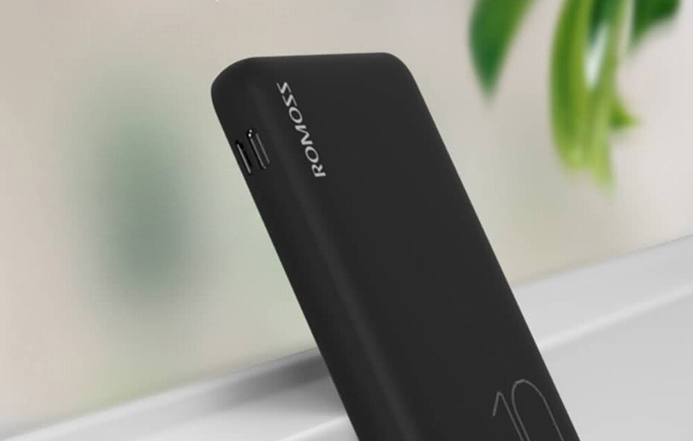 Powerbank ROMOSS PSP 10 pojemność moc porty wyjścia USB-A USB typ-C ładowanie szybkość ekran diody wymiary waga odporny bezpieczny
