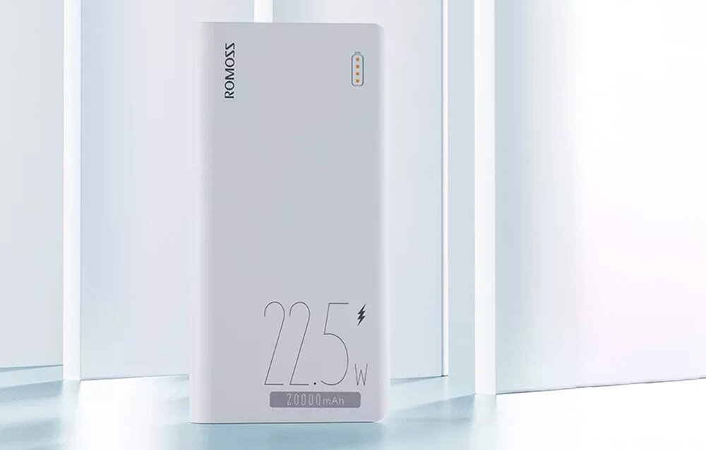 Powerbank ROMOSS Sense 6F pojemność moc porty wyjścia USB-A USB typ-C ładowanie szybkość ekran diody wymiary waga odporny bezpieczny
