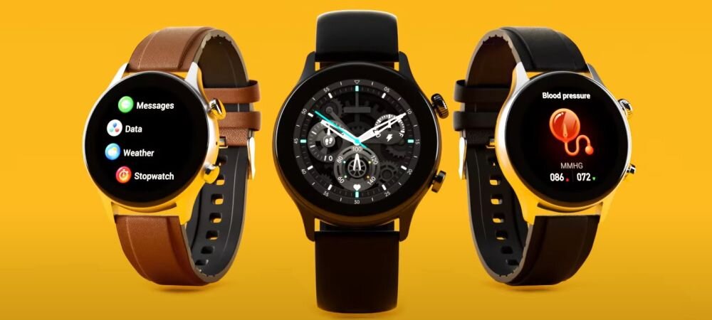 Smartwatch NICEBOY Watch GTR   ekran bateria czujniki zdrowie sport pasek ładowanie pojemność rozdzielczość łączność sterowanie krew puls rozmowy smartfon aplikacja 