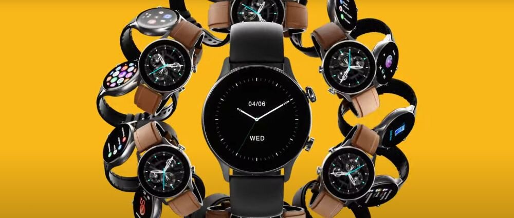 Smartwatch NICEBOY Watch GTR   ekran bateria czujniki zdrowie sport pasek ładowanie pojemność rozdzielczość łączność sterowanie krew puls rozmowy smartfon aplikacja 