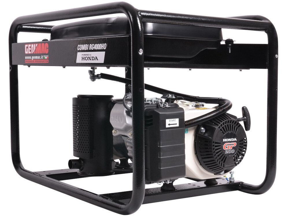 Agregat prądotwórczy GENMAC Combi RG4000HO-M NSM QFHM-OS-PM11 pociągnąć za uchwyt aby odpalić silnik niezawodny rozruch