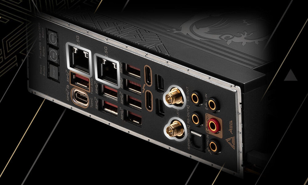 Płyta główna MSI MEG Z790 Ace łączność Wi-Fi Bluetooth przepustowość