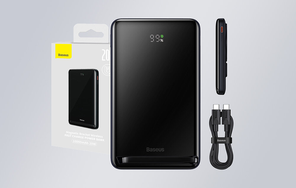 Powerbank BASEUS Magnetic 10000mAh 20W Niebieski ładowanie urządzenie konstruckja moc