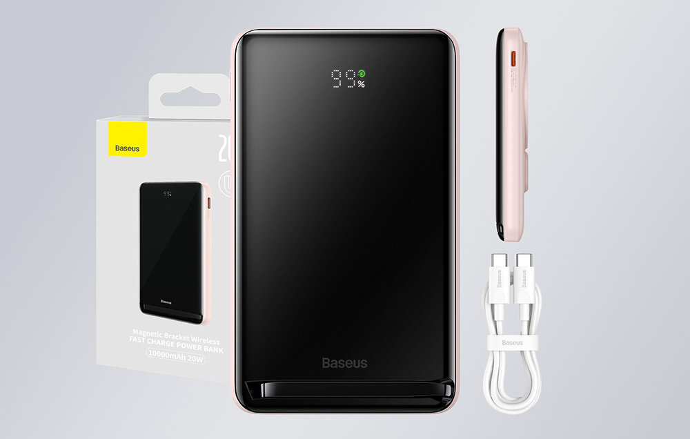 Powerbank BASEUS Magnetic 10000mAh 20W ładowanie urządzenie konstruckja moc
