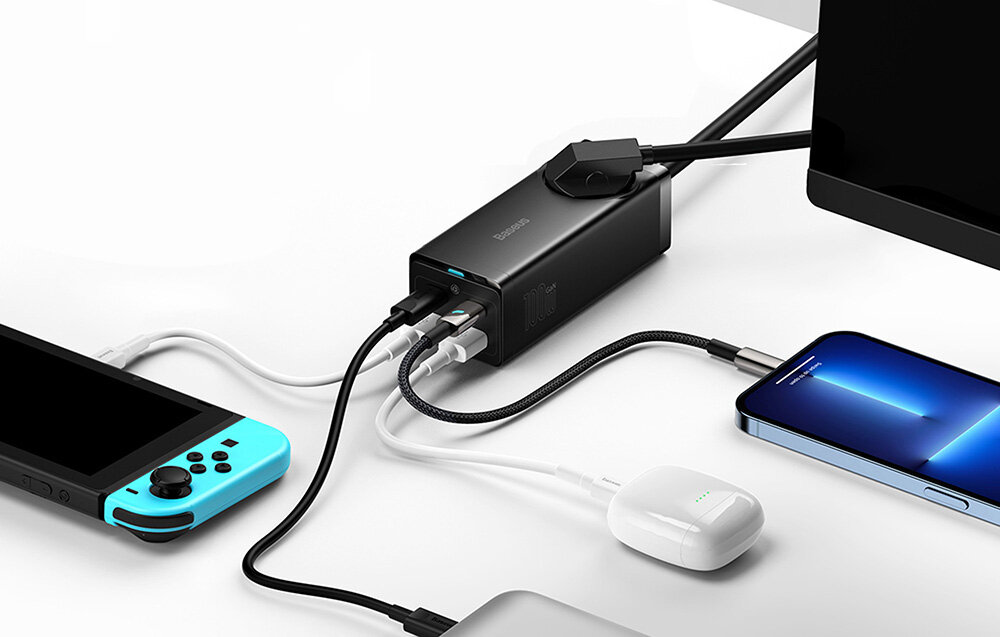 Ładowarka sieciowa BASEUS Gan3 Pro 100W moc wszechstronność szybkie ładowanie wygoda ładowanie innowacyjna technologia