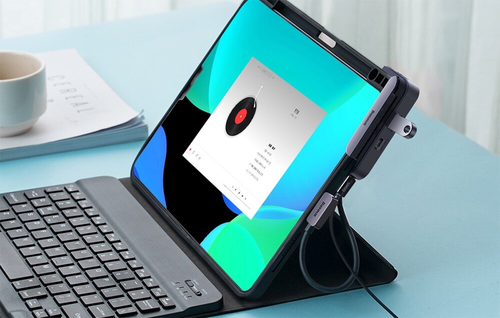 Hub BASEUS PadJoy WKWJ000013 możliwości porty szybkie ładowanie przesył pliki jakość obraz dopracowanie