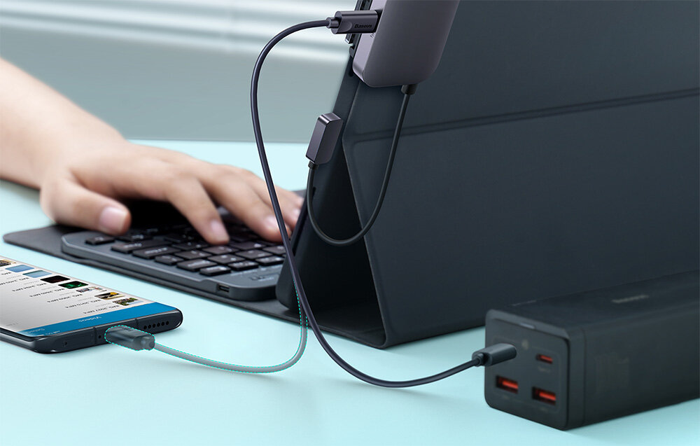 Hub BASEUS PadJoy WKWJ000013 możliwości porty szybkie ładowanie przesył pliki jakość obraz dopracowanie