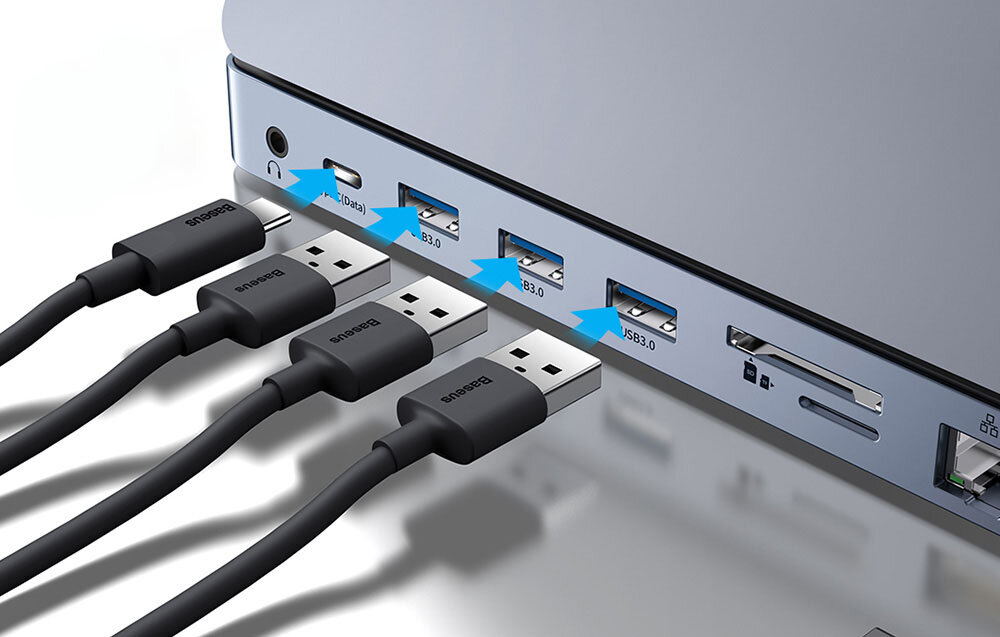 Hub BASEUS EliteJoy urządzenia przesył plików konstrukcja wytrzymałość plug&play