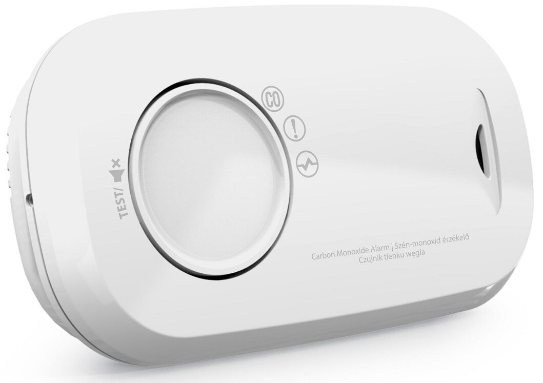 Czujnik tlenku węgla (czadu) FIREANGEL FA3313 bezpieczeństwo ochrona tlenek węgla system działania TEST RESET