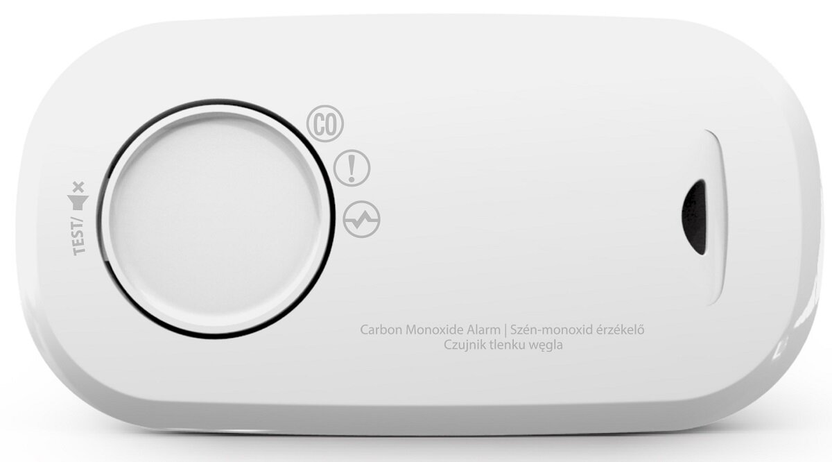 Czujnik tlenku węgla (czadu) FIREANGEL FA3313 bezpieczeństwo ochrona tlenek węgla system działania TEST RESET