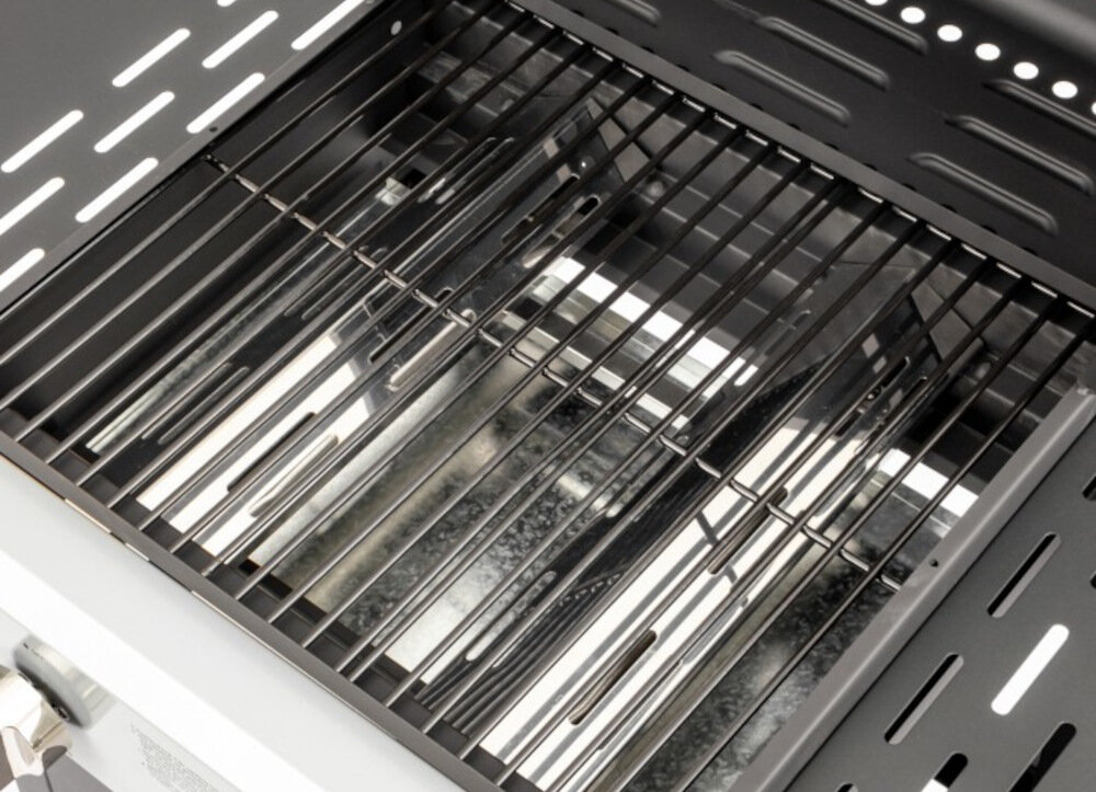 Grill gazowy MIRPOL Brenner G2 2 palniki gazowe żeliwny ruszt prostokątny kształt powierzchnia 43x38,5 cm