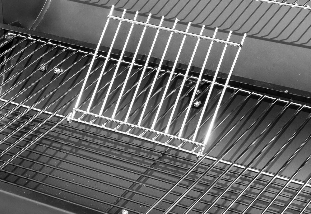 Grill węglowy MIRPOL MIR418 chromowany ruszt grillowy powierzchnia grillowania 70 cm x 35 cm 3=2 części szybko oczyścisz grilla