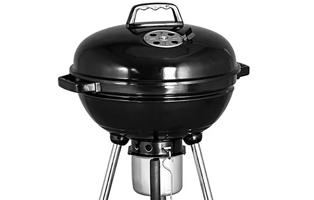 Grill węglowy MIRPOL MIR2285 dwa obiegi powietrza w popielniku w pokrywie pokrywa z uchwytem