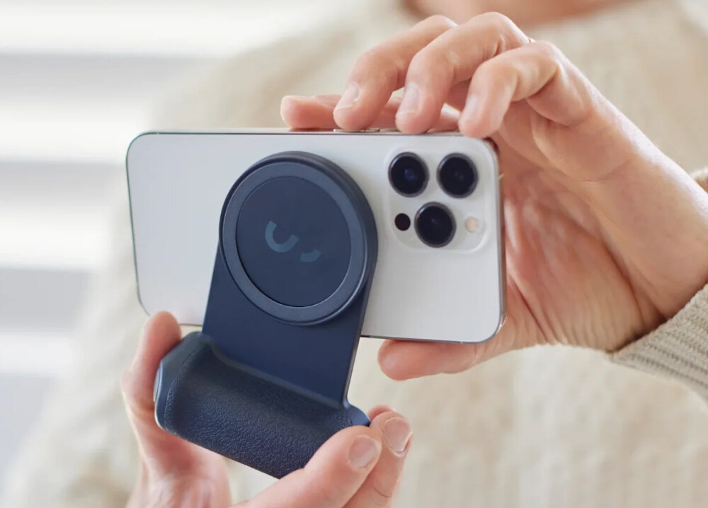 Uchwyt selfie SHIFTCAM SnapGrip 3200mAh MagSafe Czarny fotografia mobilność stabilność bezprzewodowe ładowanie magnetyczna konstrukcja