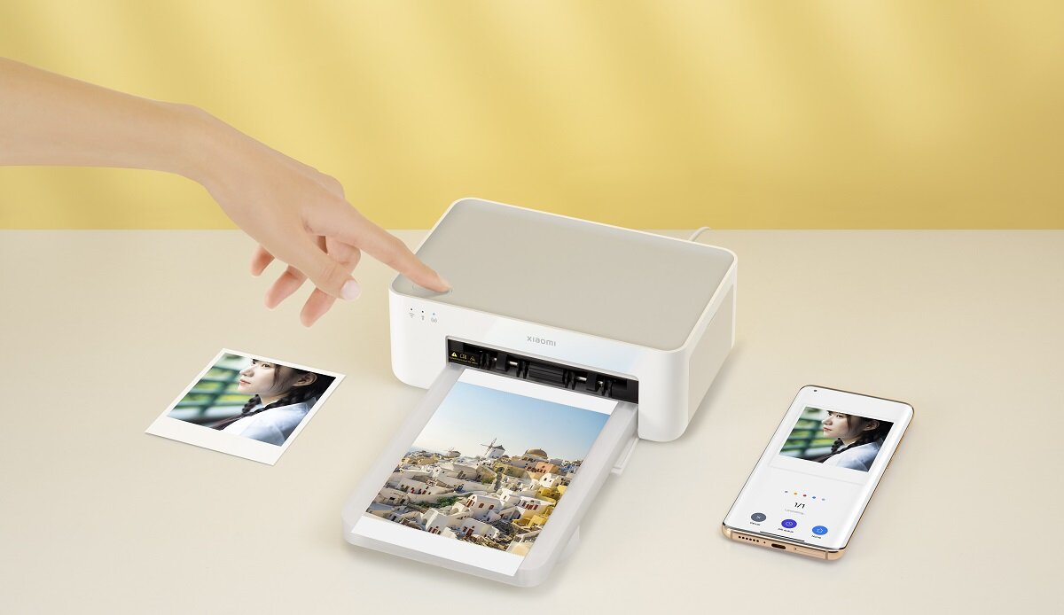 Drukarka XIAOMI Instant Photo Printer 1S bezprzewodowe łączenie Drukowanie bezprzewodowe Drukowanie sublimacyjne Dwa rozmiary papieru z albumem Łatwa obsługa łatwa konserwacja