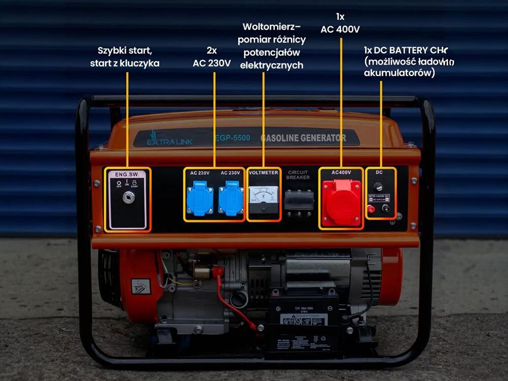 AGREGAT PRĄDOTWÓRCZY EXTRALINK pojemność zbiornik