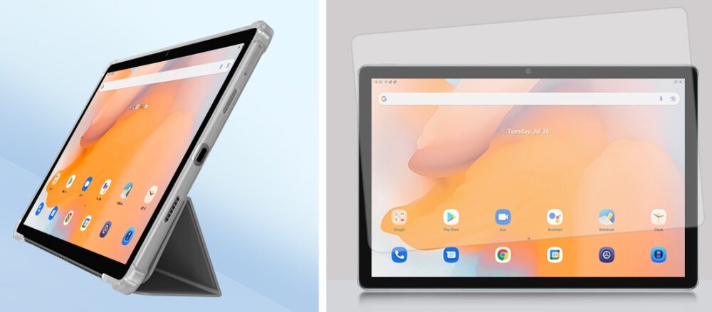 Tablet BLACKVIEW Tab rozdzielczość rdzenie przekątna czujniki aparat głośnik czas pracy procesor transmisja danych waga wifi pamięć złącza zestaw
