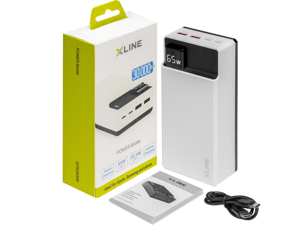 XLINE GPB365W 30000 MAh 65W Bia y Powerbank Niskie Ceny I Opinie W xline-gpb365w-30000-mah-65w-bia-y-powerbank-niskie-ceny-i-opinie-w