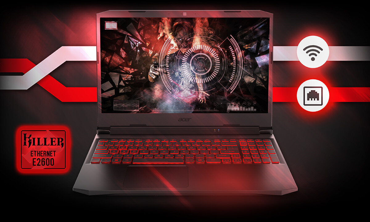 Laptop ACER Nitro 5 AN517-41-R198 łączność Wi-Fi Ethernet Internet